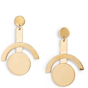 Lele Sadoughi Metallic Telescope Drop Earrings